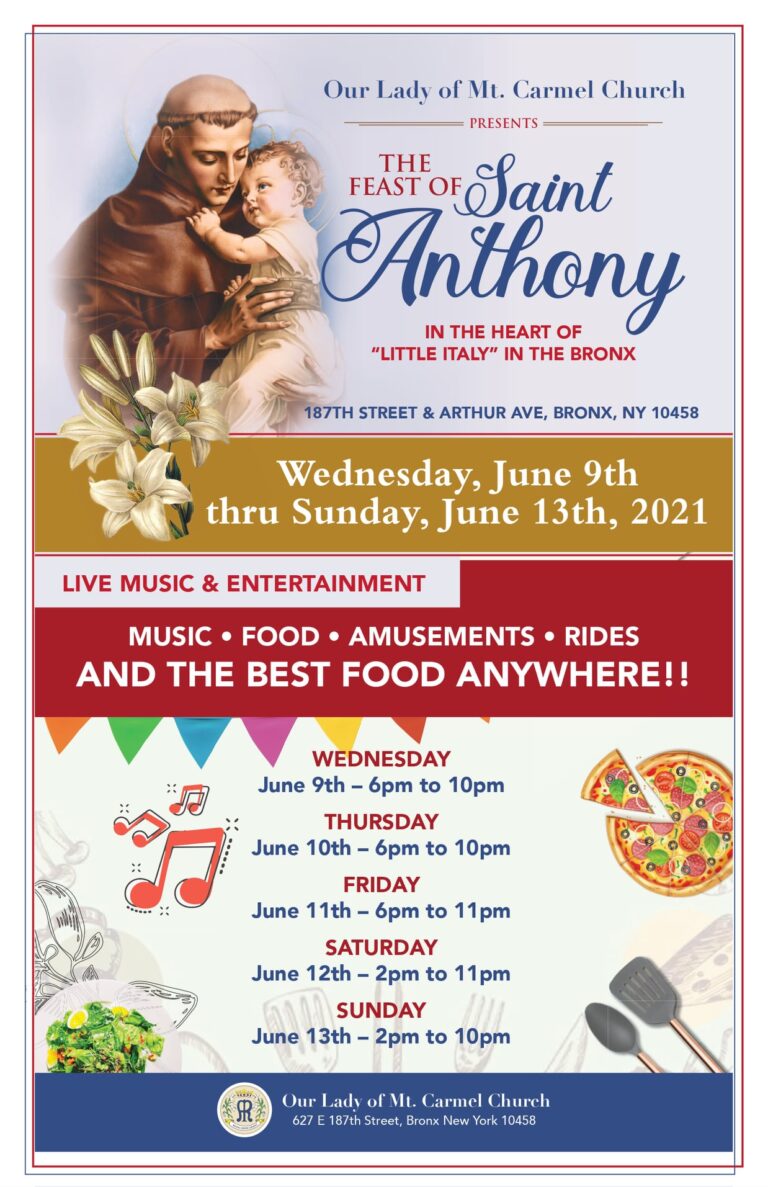 The Feast of Saint Anthony Bronx Little Italy Arthur Avenue